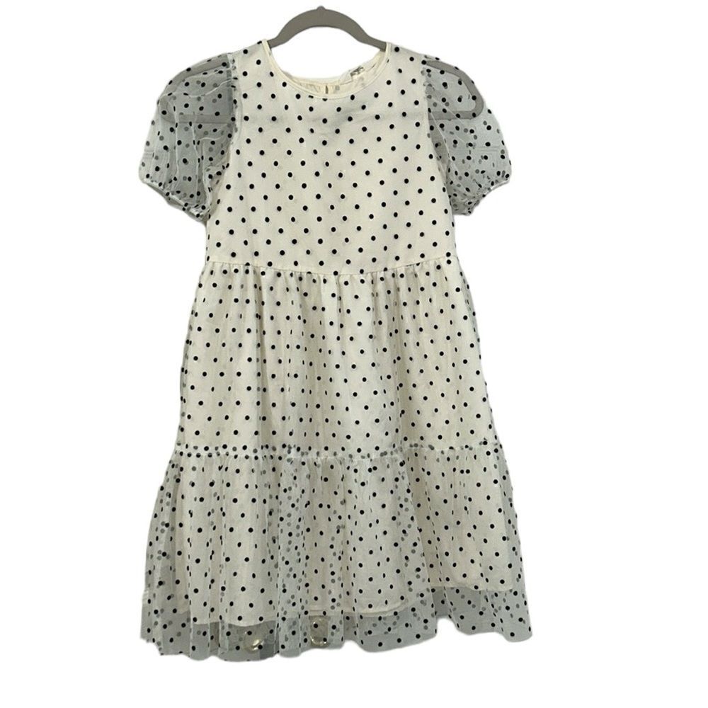 H&M Girls Polka Dot Black & White Tulle Dress(Size 8-9yrs)